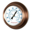 Copper Replica Porthole Thermometer (9")